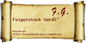 Feigelstock Gerő névjegykártya